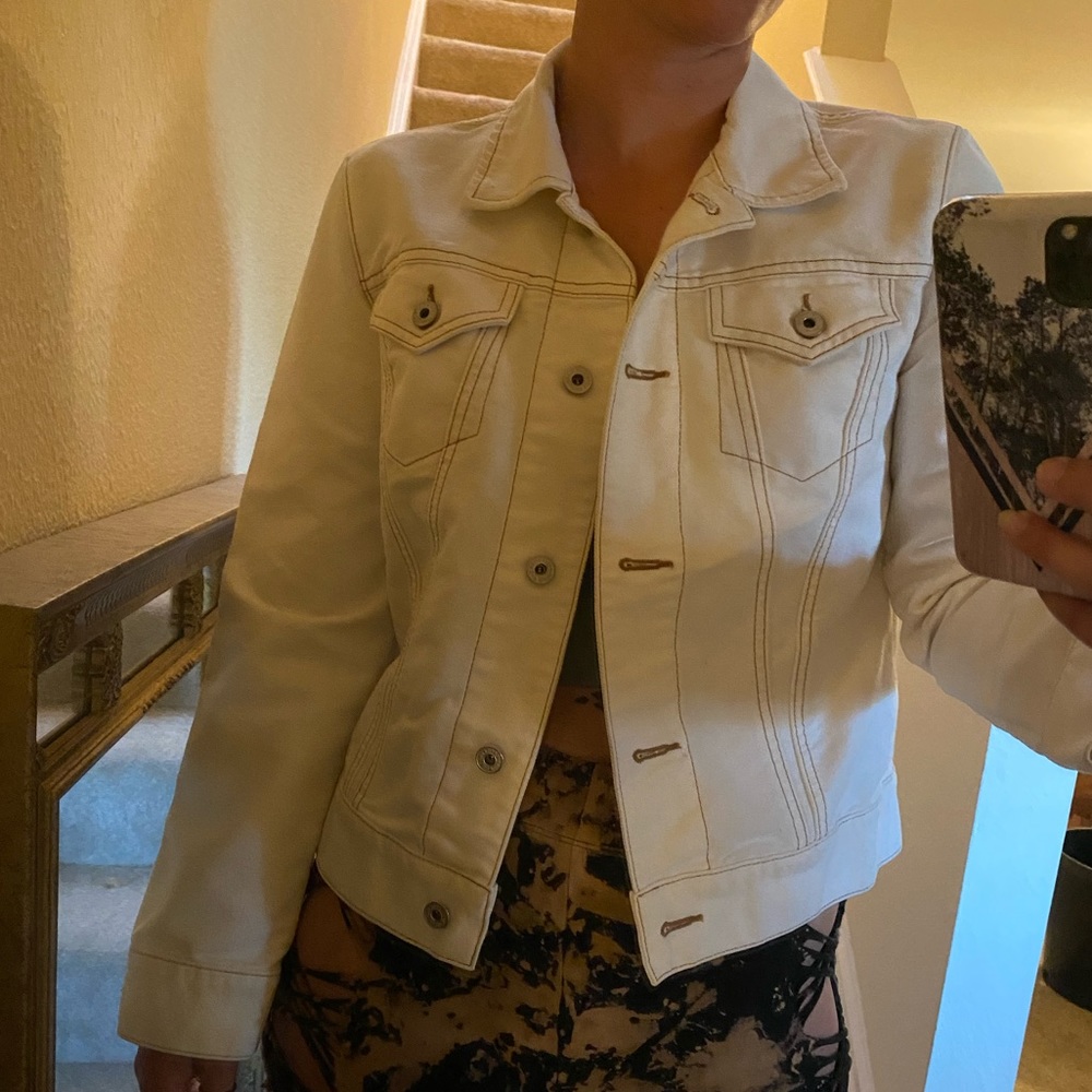 White denim jacket